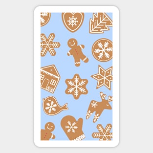 Gingerbread Cookie Pattern Sticker